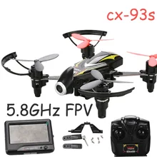 Дрон с 2 батареями CX-93S 6 осевой гироскоп 4CH 5,8 ГГц FPV Дрон 120 широкоугольная камера в режиме реального времени передача Квадрокоптер RTF игрушка Подарки