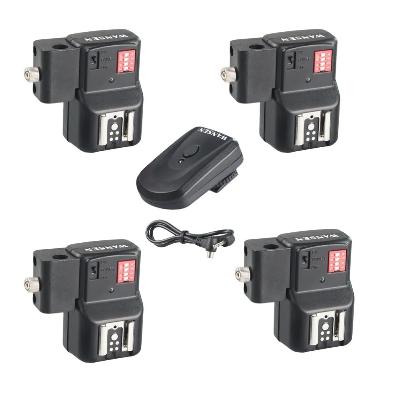 Wansen PT 16NE 16 Channels Wireless Speedlite Flash Trigger with Umbrella Holder Receiver for Canon Nikon