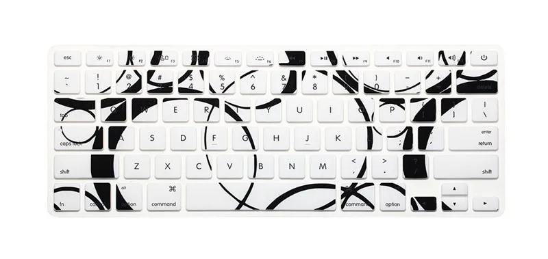 Силиконовая Цветочная наклейка на клавиатуру для Apple Mac Macbook Pro 13 15 17 Air Retina US