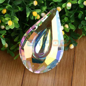 

2pcs Colorful Chandelier Glass Crystals Lamp Prisms Parts Hanging Drops Pendants 76mm Free Shipping!