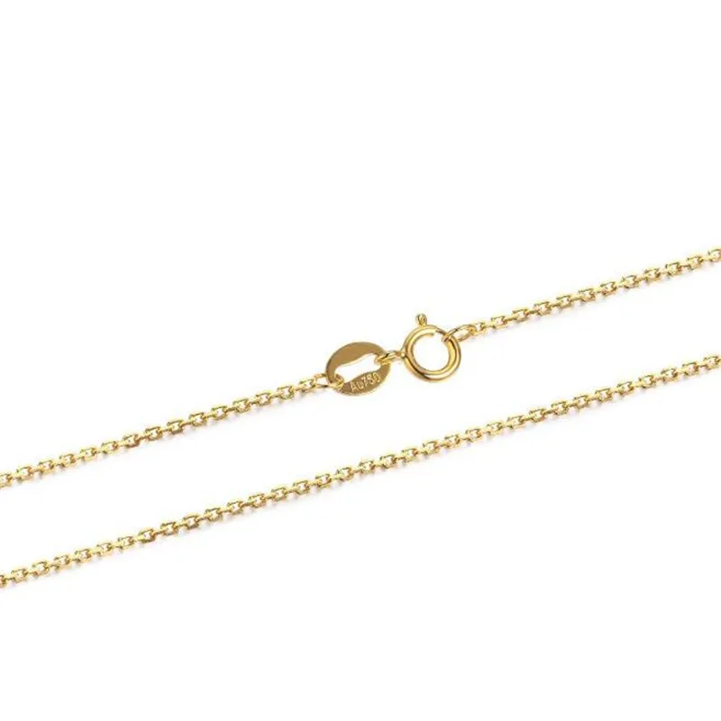 

Luxury Pure 18K Solid Rose Gold Yellow Gold White Gold O Shape Women Link Chain Necklaces For Party Christmas Gi