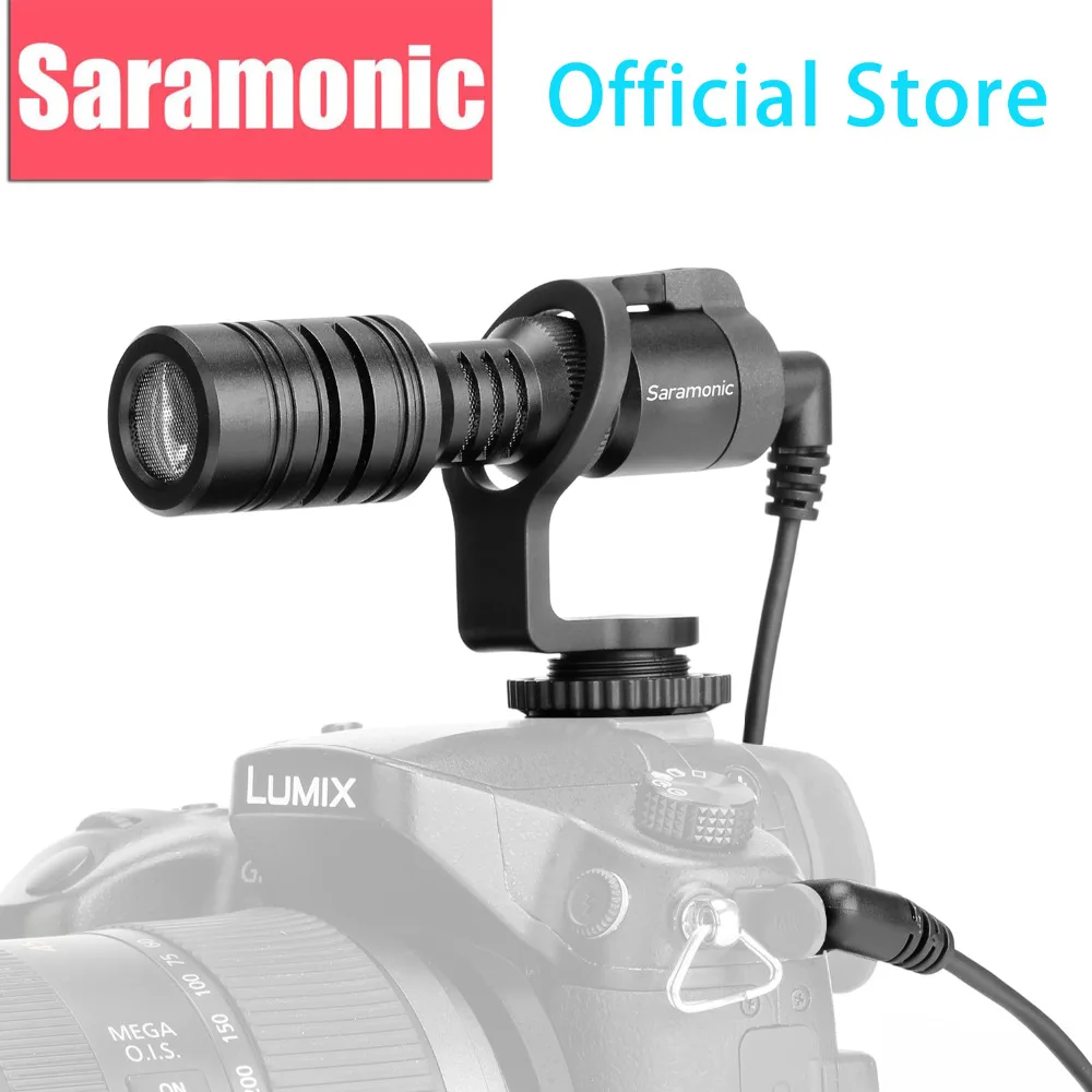 

Saramonic Vmic Mini Condenser Shotgun Microphone with TRS & TRRS Cable for iPhone 8 8 plus 7 Android Smartphones PC Tablet