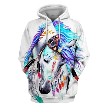 

Cloudstyle 3D Pretty Horse Men Hoodies Folk-custom Men Hoodies Animal Casual Men Hoodies Long Sleeve Sweatshirts Customize
