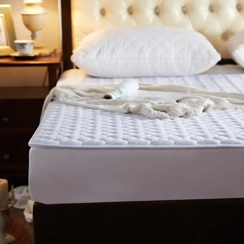 3 قطعة الصوف النسيج شرشف غطاء مرتبة الأبيض الفراش مفارش السرير ملاءات مع شريط مرن 1.2 متر/1.35 متر/ 1.5 متر/1.8 متر/2.0 متر