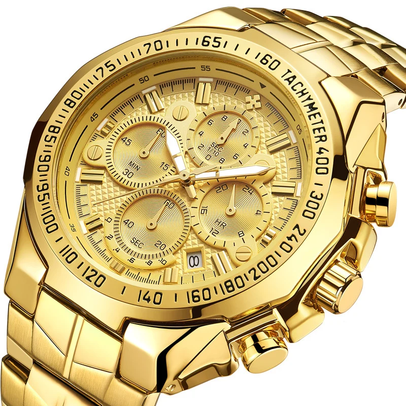 

Luxury Brand Men Watch Stainless Steel Analog Waterproof Men's Quartz Sports Watch Business Wristwatches Fashion Male Clock