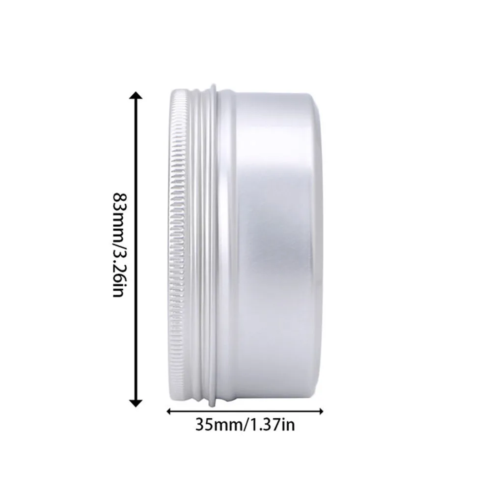 180 мл пустая алюминиевая банка для косметики, жестяной контейнер, Серебряная коробка с винтовой крышкой, коробка для рукоделия, органайзер, инструменты для хранения, разные размеры, коробки# es - Цвет: 35mm