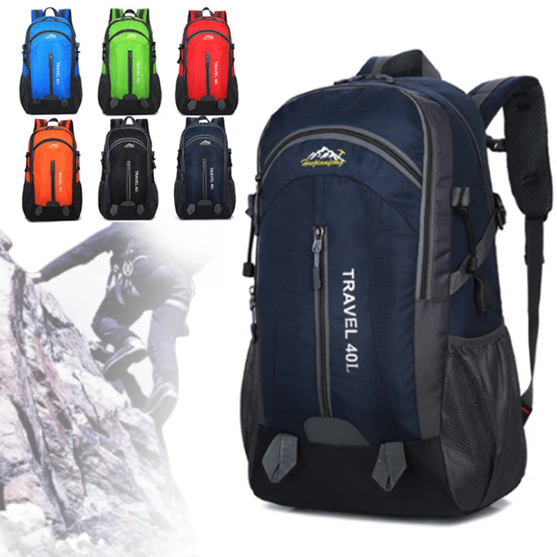 

40L USB Functional Outdoor Sports Mountaineering Backpack Unisex Hiking Waterproof Bags Travel Backpack Camping Trekking Bag