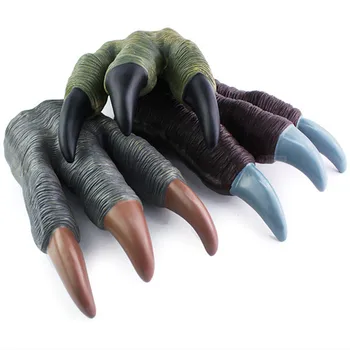 

Jurassic dinosaur claw model toy gloves Simulation hand couple Tyrannosaurus parent-child interaction dinosaur claws Boy Gift