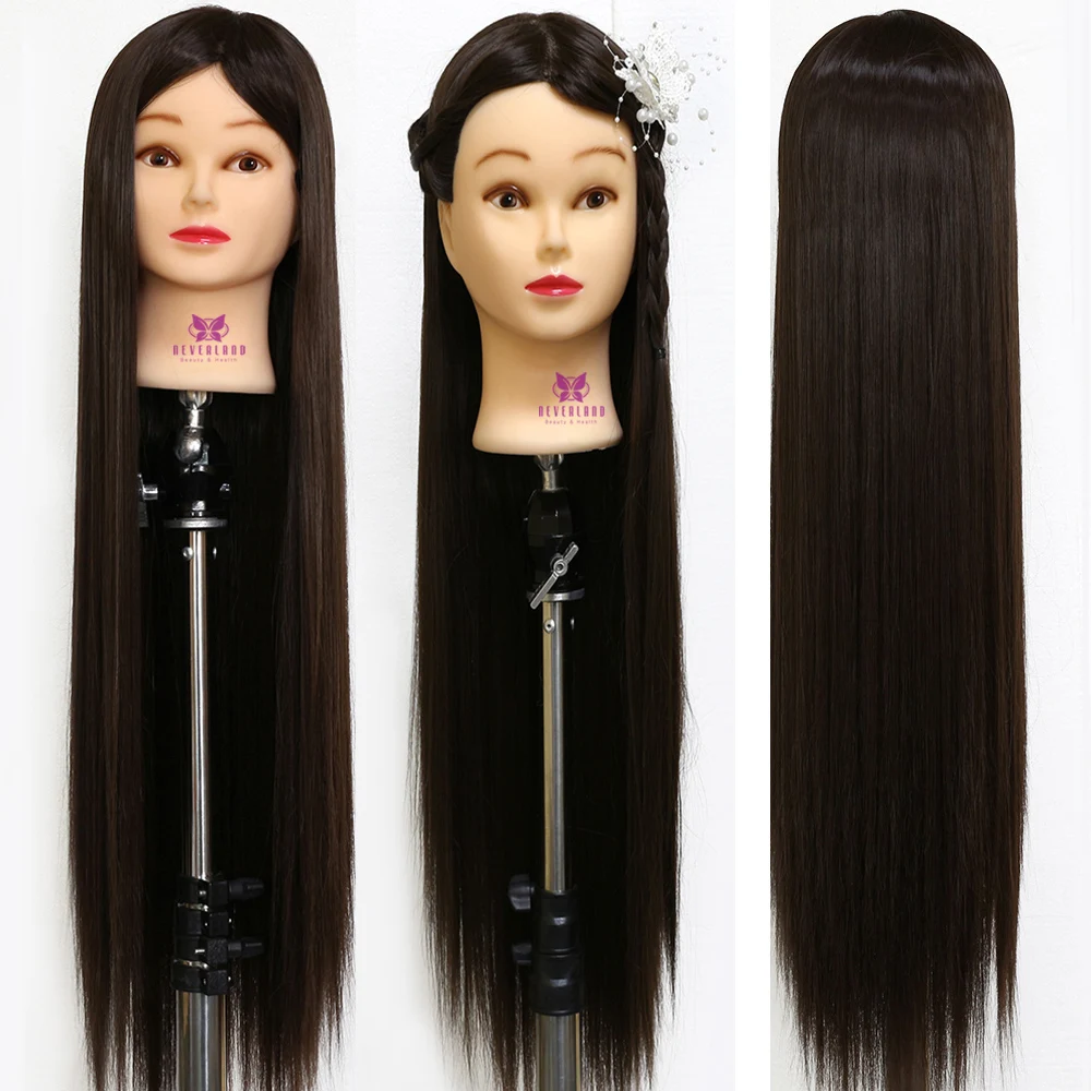 

30'' #6 Matt Fiber Hair Mannequin Head Professional Hairdressing Design Training Head Salon Hairdressing Mannequin