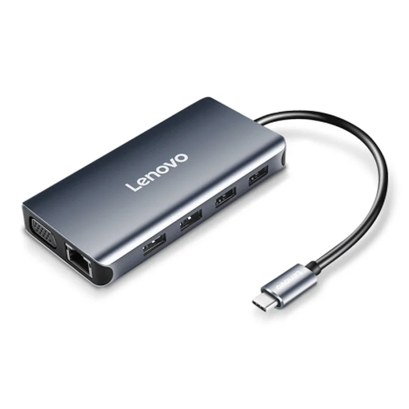 Lenovo type-c адаптер док-станции HDMI/VGA/гигабитный порт кабель с адаптером интерфейс конвертер компьютерный удлинитель док-станция LX0808 USB3.0 концентратор