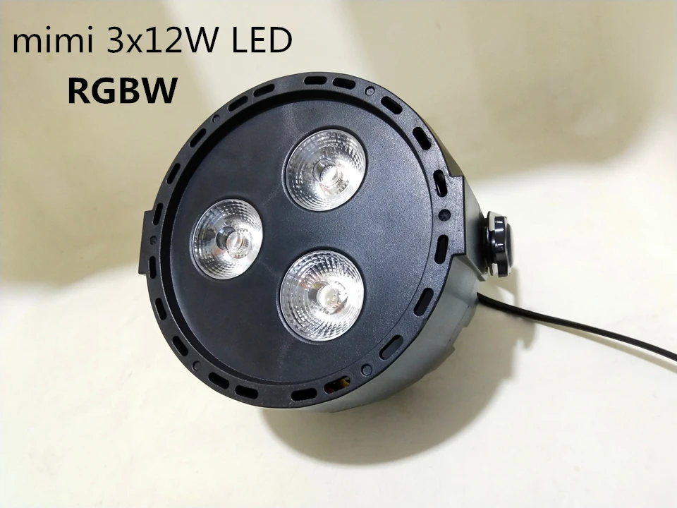 

mini 3x12W 4in1 RGBW LED DJ DMX Wash Light Stage Uplighting LED Flat SlimPar Quad Light No Noise