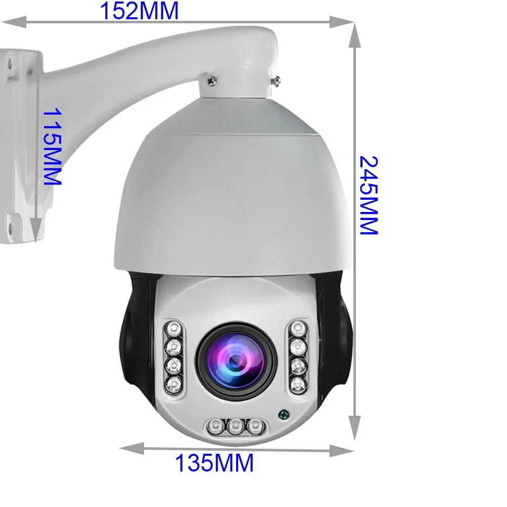 1080p 2MP Wireless PTZ IP Camera SONY COMS 20X Zoom 4.7MM-94MM Outdoor Waterproof IP66 SD Card Slot Audio Alarm Recording