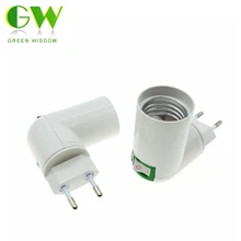 E27 ЕС Plug световая база с лампами 180 градусов Поворот лампы адаптер конвертер лампы держатель с включения/выключения