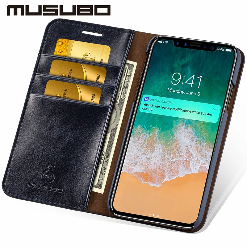 Musubo кожаные чехлы для iphone 11 Pro XS MAX Роскошный кошелек сумка телефона чехол x 8 Plus 7 6s 6