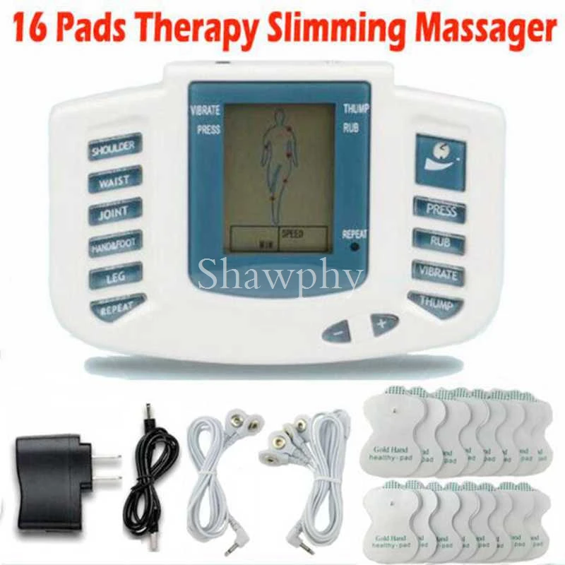 JR309 Health Care Electrical Muscle Stimulator Massage Tens Acupuncture Therapy Machine Slimming Body Massager 16pcs pads+gloves JR309 Health Care Electrical Muscle Stimulator Massage Tens Acupuncture Therapy Machine Slimming Body Massager 16pcs pads+gloves