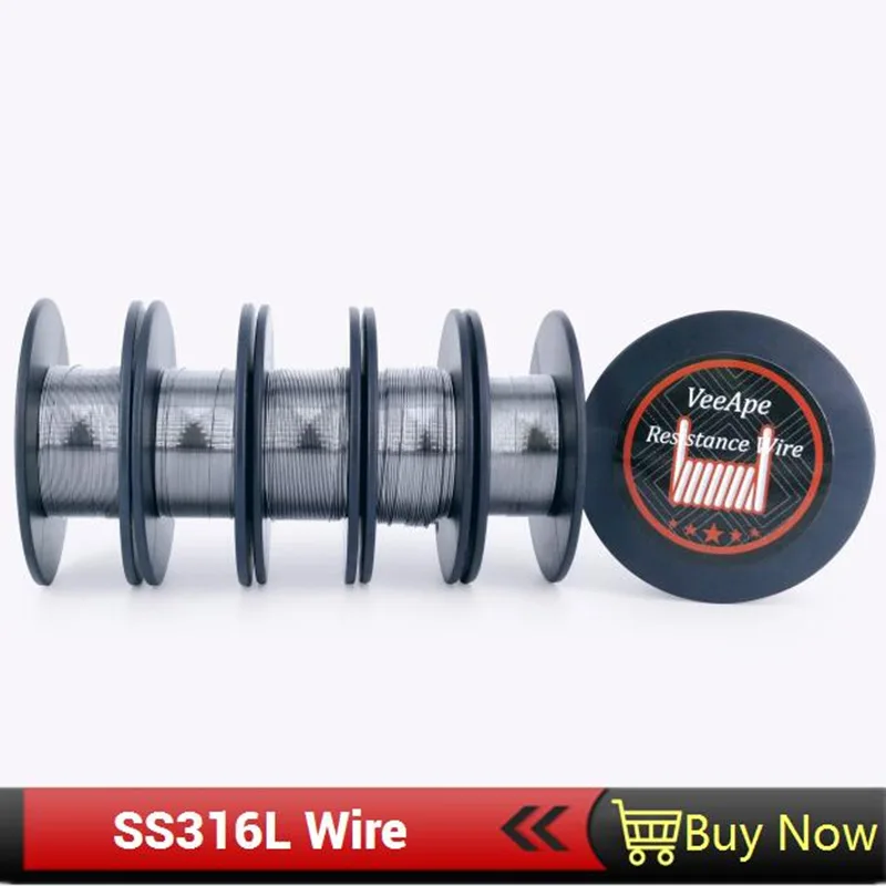 Veeape SS316L 20 36ga 30ft/roll Heating Wire Huge Cloud Pure Flavor