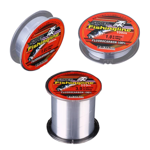 100/150/200/300/500M Fishing Line Super Strong 100% transparent Nylon Not Fluorocarbon Fishing Tackle Non-Linen Multifilament