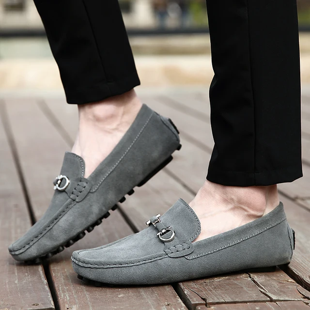 2019 nouveau hommes chaussures grande taille chaussures de conduite décontractée en cuir confortable hommes mocassins noir gris sans lacet chaussures hommes 2019 nouveau hommes chaussures grande taille chaussures de conduite décontractée en cuir confortable hommes mocassins noir gris sans lacet chaussures hommes