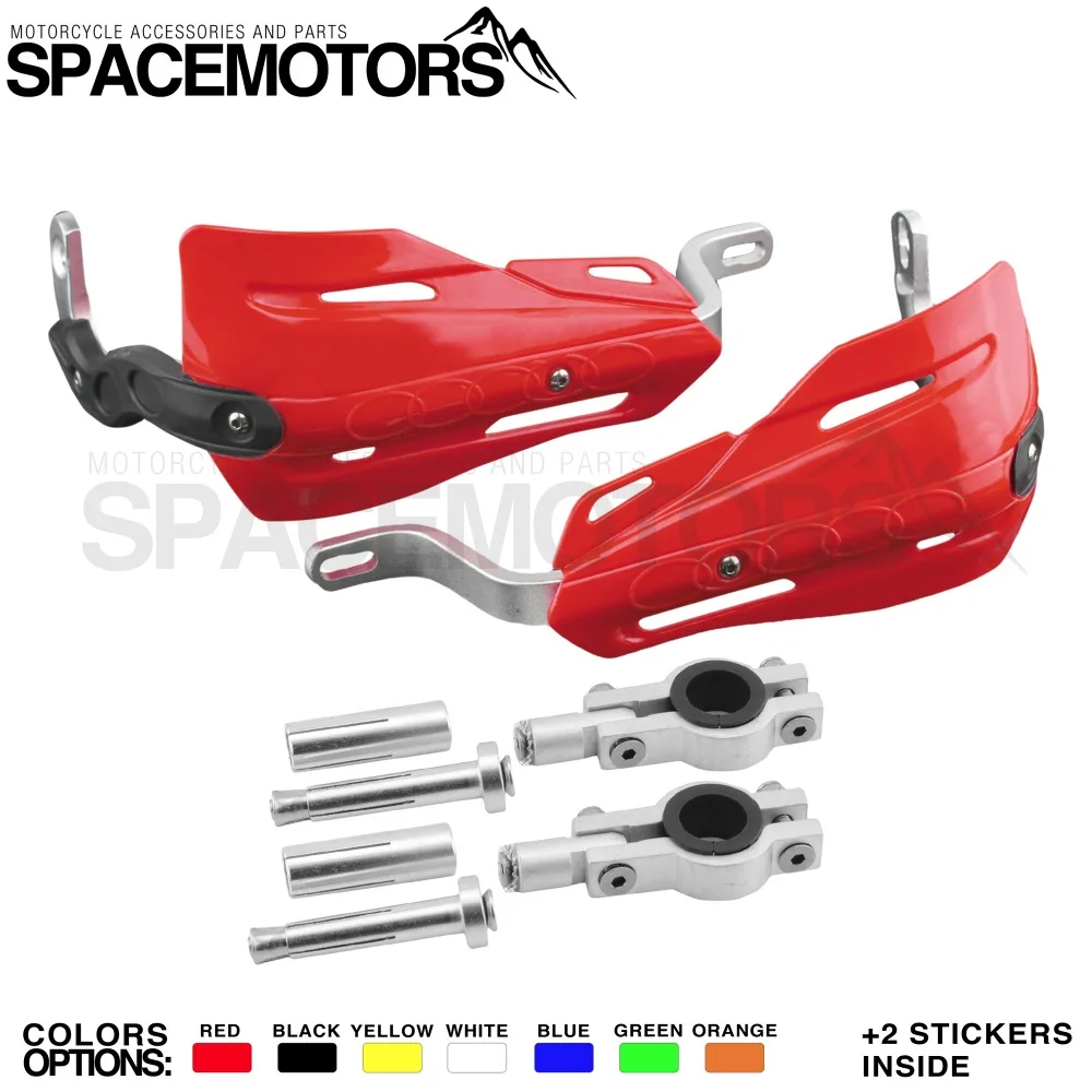 Red colored handguards hand protectors for motorcycle handlebar fit for
