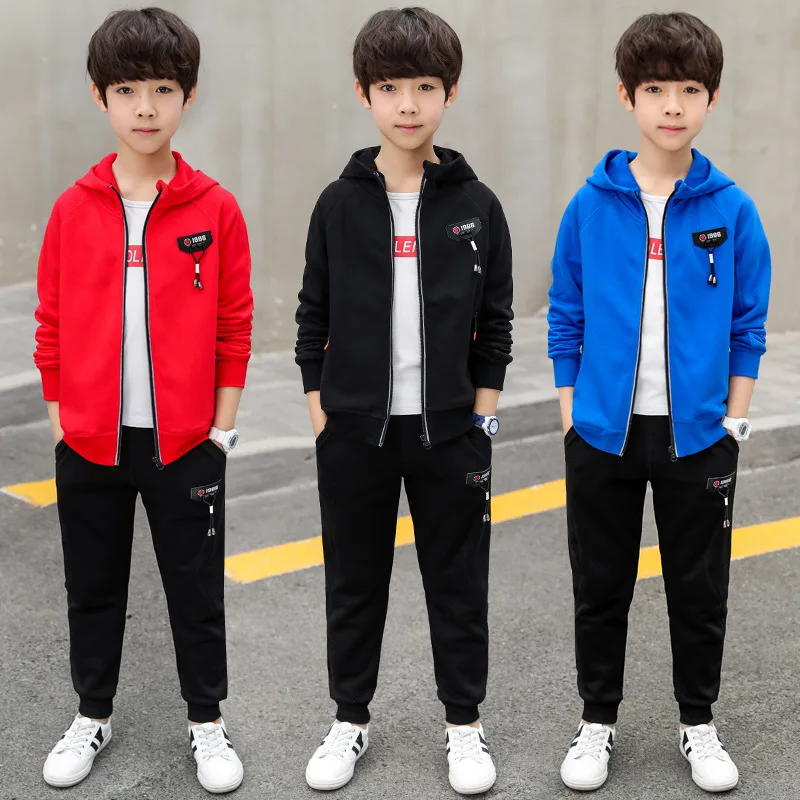 

2019 spring 5-13 years boys clothing sets teenagers baby boys sports clothing school kids suit sets uniform boys jackets pants