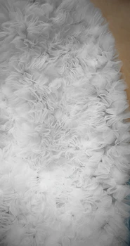

3 yards special sale off white 3D ruffle pleated fabric, soft ruffled pleat rose fabric for wedding photography