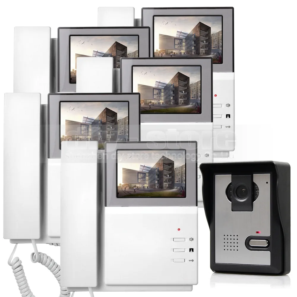 

DIYSECUR 4.3inch Video Intercom Video Door Phone Doorbell 600TV Line Night Vision Outdoor Unit for Home /Office Security System