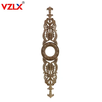 

VZLX Wood Carved Long Applique Frame Corner Onlay Unpainted Furniture Home Door Decor Decoration Accessories Modern Maison