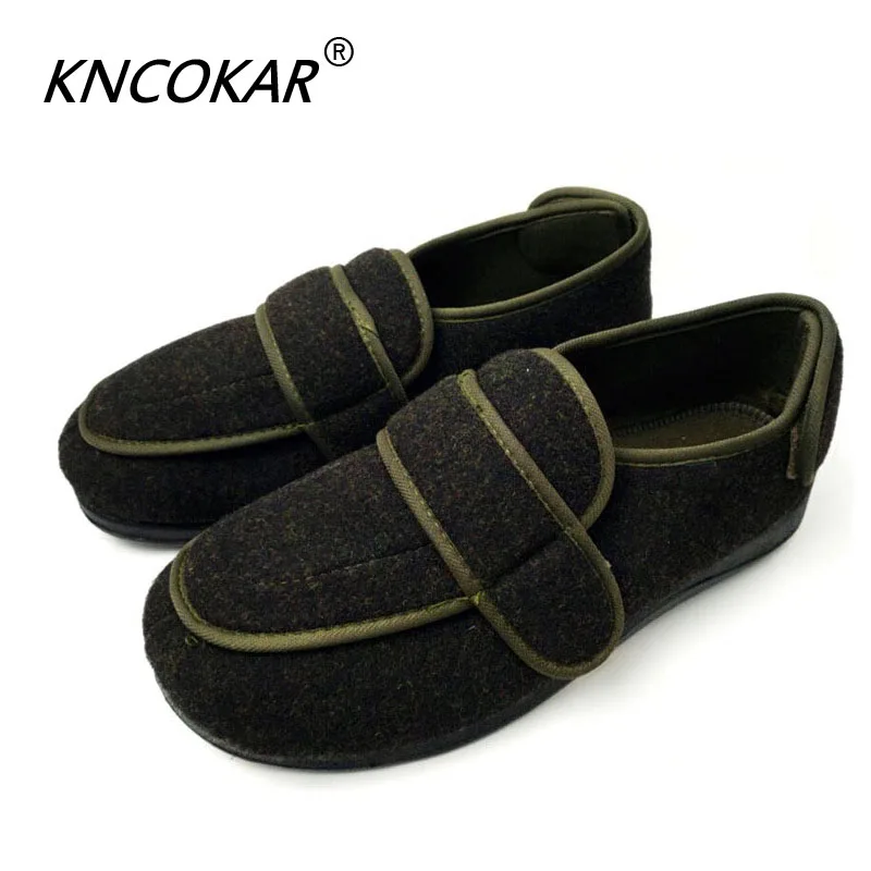 La Gonflé Pied Confortables Qualité De Chaleur Haute En Tissu Orteils Avec Les Ventes Large Être Noir vert Forme Ajustée Vieillesse Orteil Peut Chaussures nwXq6WC