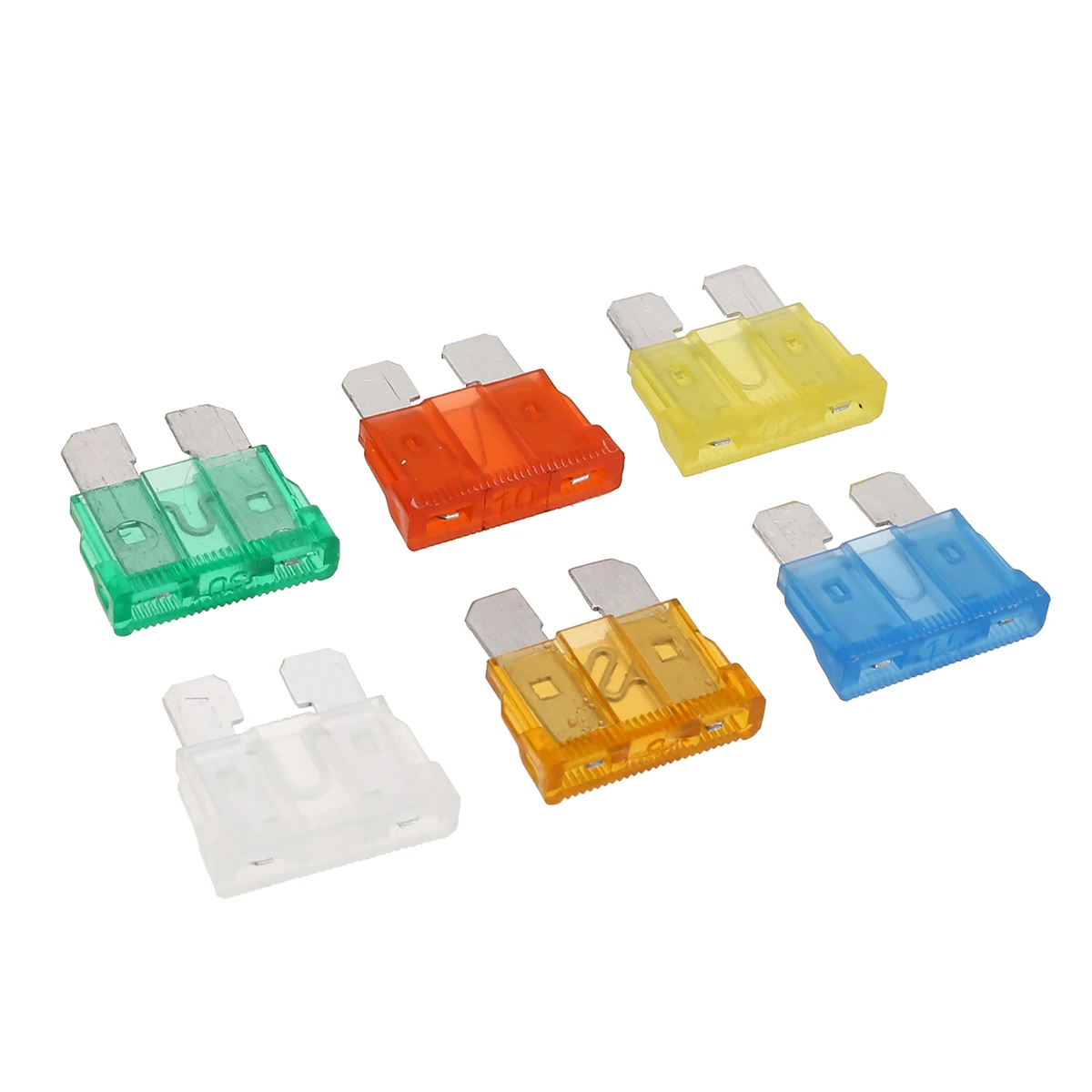 36PCS Multicolor Mix Car Automotive Blade Fuses 7.5A 10A 15A 20A 25A 30A Car Styling Standard Medium Fuse Set