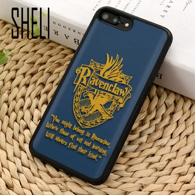 

SHELI Harry Potter Ravenclaw Phone Case Cover For iPhone 6 6S 7 8 Plus X XR XS max 5 5S SE Samsung Galaxy S6 S7 edge S8 S9 Plus