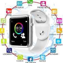 A1 наручные часы Bluetooth Смарт часы Дети фитнес Шагомер носить SIM Камера Smartwatch для Android телефон Facebook Whatsapp ребенок