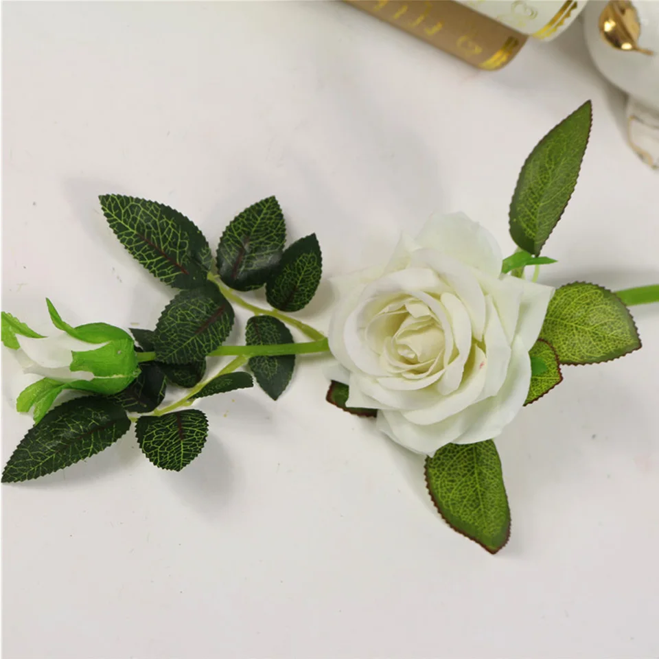 Large Artificial Flowers Roses For Wedding Party Table Home Decoration Real Touch Silk Flowers Bunches Fake Flowers Bouquet (6)