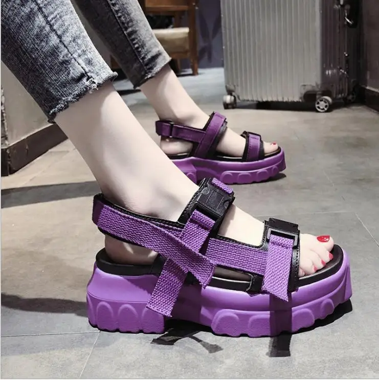 Chunky Sandals Women Buckle Platform Summer Shoes Woman Open Toe Casual Sandal Sandalias Mujer 2019 Sandale Plate Femme Chunky Sandals Women Buckle Platform Summer Shoes Woman Open Toe Casual Sandal Sandalias Mujer 2019 Sandale Plate Femme