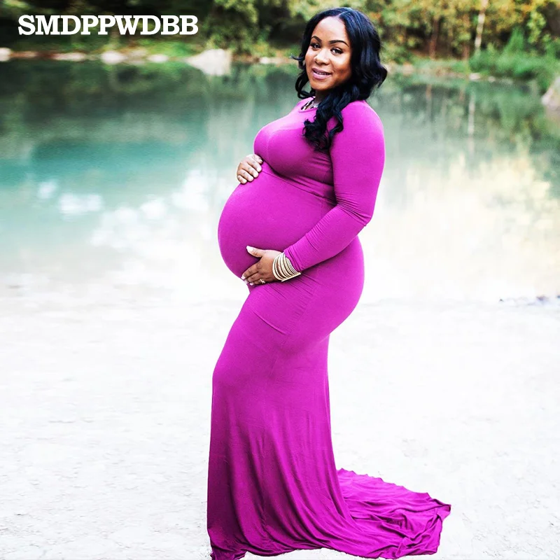 Smdppwdbb Maternity Dress Maternity Photography Props Long Sleeve