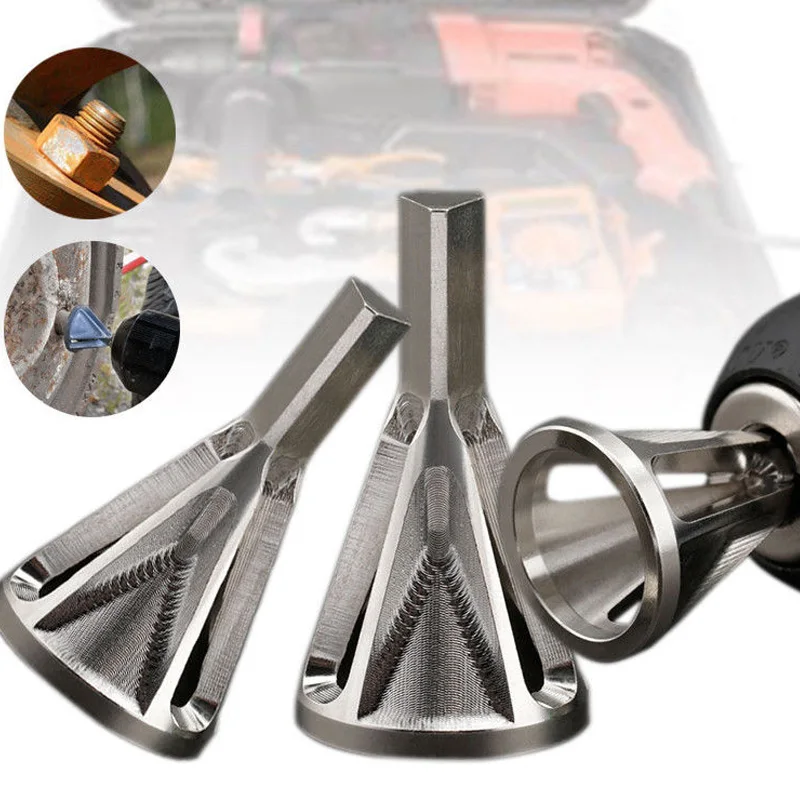 

1PCS Triangle/Hexagon Stainless Steel Deburring External Chamfer Tool Drill Bit Remove Burr Silver Tire Repair Tools