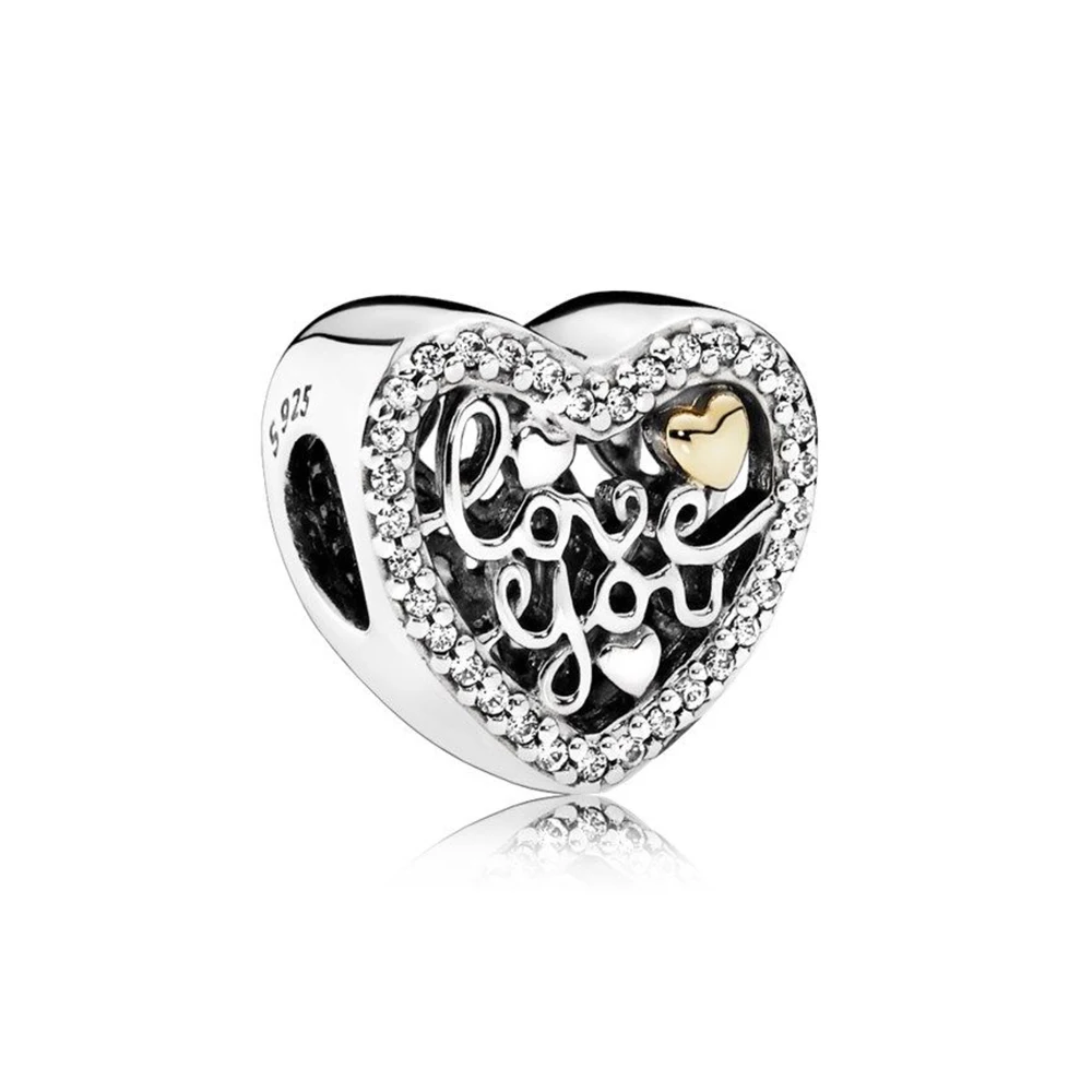 

2019 100% 925 Sterling Silver 1:1 Authentic 792037CZ Love Script Charm Bracelet Original Women Jewelry