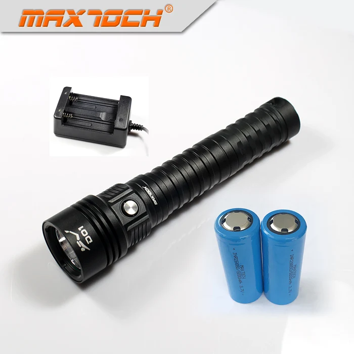 Серебристый MAXTOCH D01 2500lm XHP50.2 светодиодный фонарь для дайвинга DO1, водонепроницаемый, для дайвинга, без темного центрального луча, фонарик для дайвинга - Цвет: Серебристый