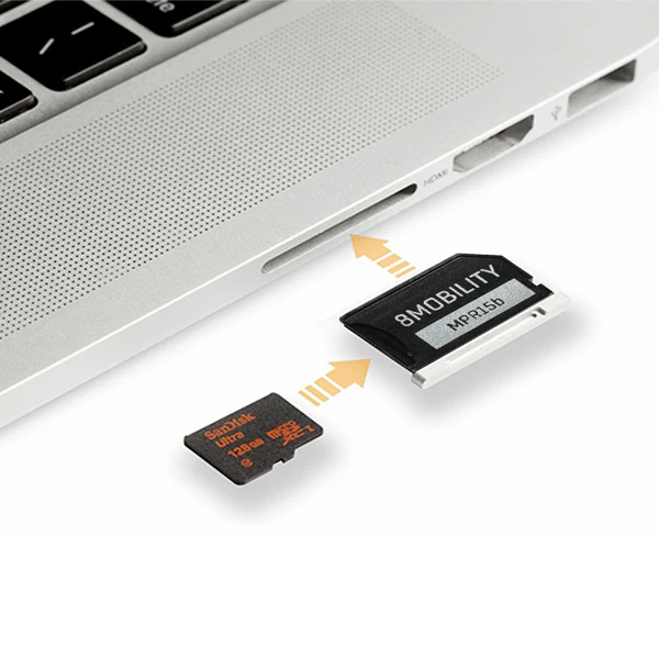 8 Мобильный алюминиевый MiniDrive адаптер карты Micro SD считыватель карт памяти для Macbook Air 13 ''модель 103A