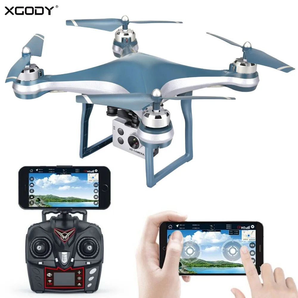 XGODY Premium GPS RC Quadcopter Drone con 5MP 1080 P Cámara WIFI Mini FPV helicóptero Mini Drone con cámara