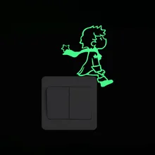 Маленький принц домашний декор светится в темноте настенный стикер для выключателя для детской комнаты дети мальчик девочка спальня DIY Украшение