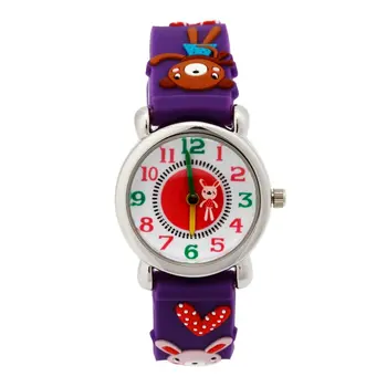 

15Pcs New High Quality Girl Kids Children's Gift Rabbit Watches Learn Time Tutor Student Wristwatch