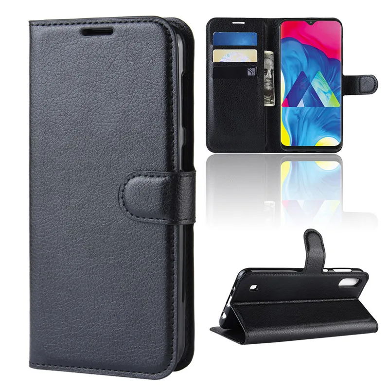Чехол Micgita для samsung Galaxy M10 M20 A10 A30 A40 A50 откидная крышка кожаный чехол личи кожа с
