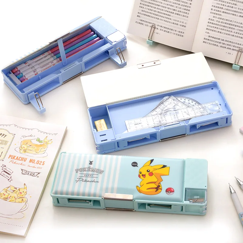 Deli чехол карандаш Kawaii Pikachu Estojo Escola Чехол Карандаш для школьников с подставкой