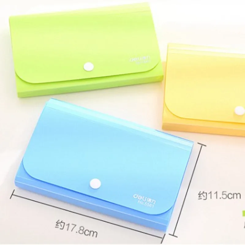 MIRUI creative multicolour notes holder A6 file folder bill holder 4 colors invoice bill wallets bag office and school supplies