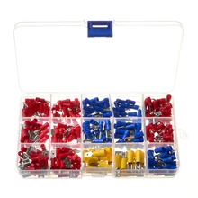 

280Pcs Assorted Insulated Spade Crimp Terminal Butt Electrical Wire Connector Cold-Pressure Terminals Set Red Blue Yellow