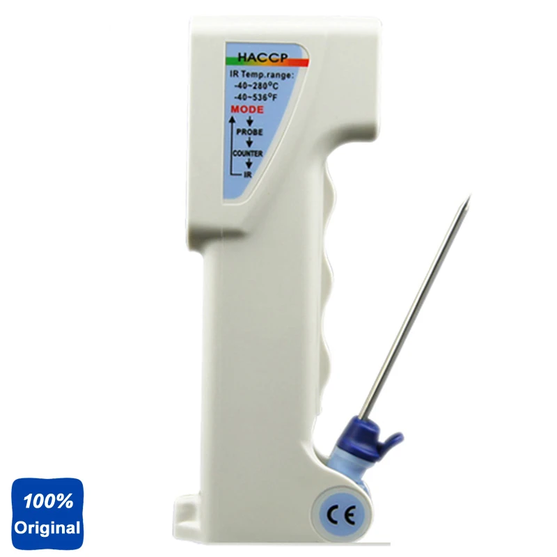 

Infrared Food Thermometer measuring range:-40C ~ +280 C Probe:-40C ~ +200 C AZ8838