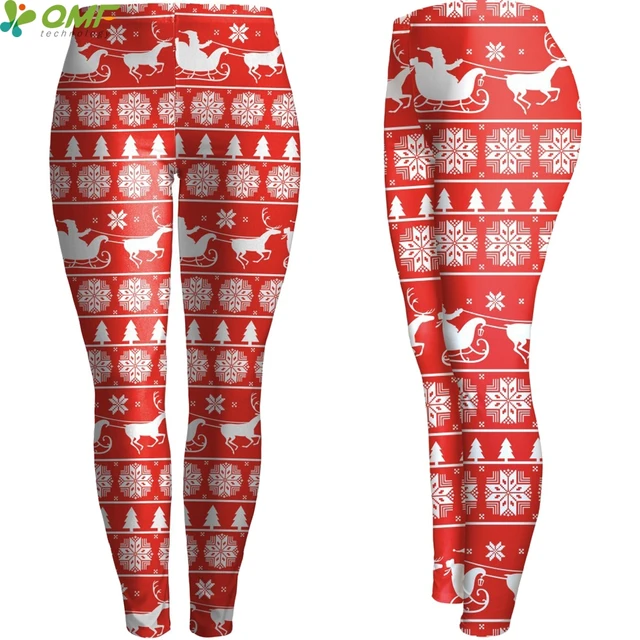 Kerst Snoep Volledige Print Sport Yoga Leggings Gym Training Panty