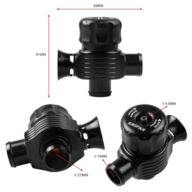

Car Modified Turbine Pressure Relief Single Side Adjustable Bilateral Outflow Type Splitter Blow Off Dump Valve Auto Parts