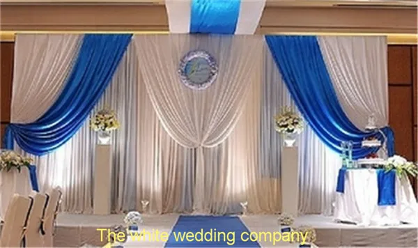 

3x6m Silk wedding backdrop swag /wedding backdrop drapes curtain