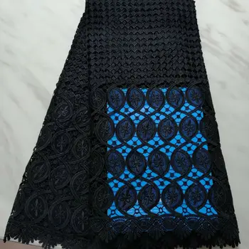

High Quality African Lace Fabric 2019 Latest African Guipure Lace with stones Nigerian cord Lace Fabric 5yards PLS62